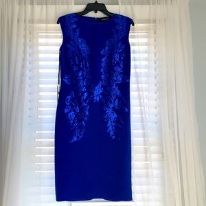 Tadashi Shoji royal blue cocktail dress